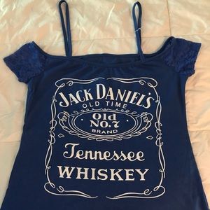 Off shoulder Jack Daniel’s T-Shirt